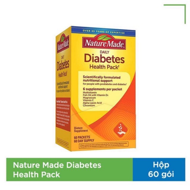 Vitamin Điều Hòa Tiểu Đường Nature Made Diabetes Health Hộp 60 Gói