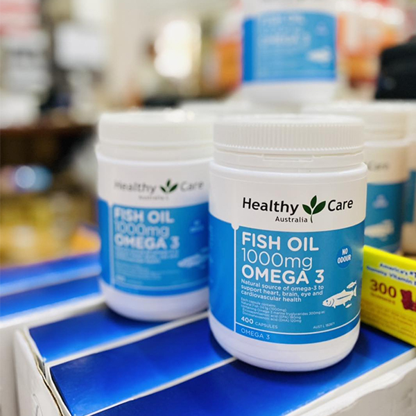 Dầu cá tự nhiên Fish Oil Healthy Care Omega-3 1000mg 400 viên