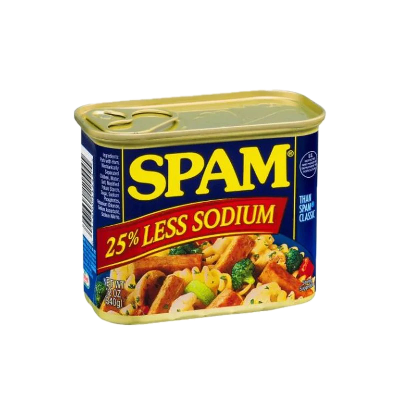 4 Hộp Thịt Đóng Hộp Spam 25% Less Sodium 1.36kg