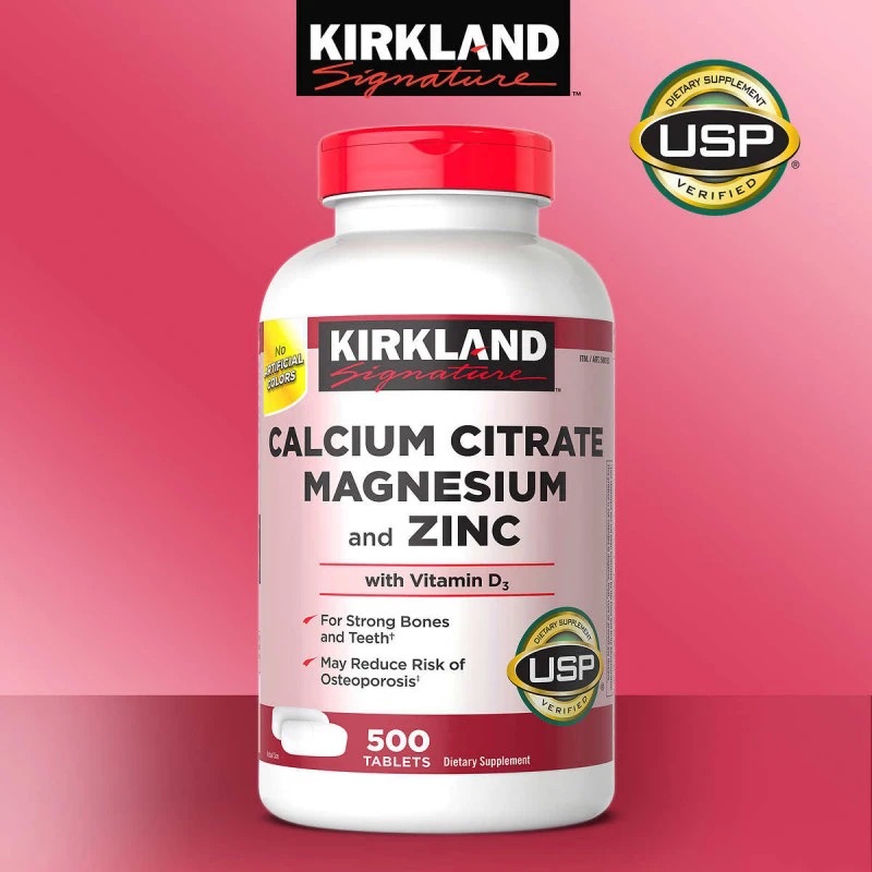 Viên uống Kirkland Calcium Citrate 500 VIÊN