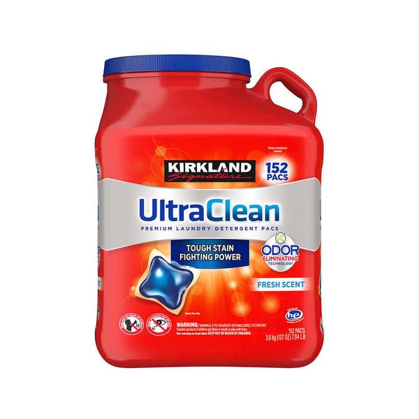 Kirkland Ultra Clean Laundry Detergent Tablets 152 Tablets 3.04kg