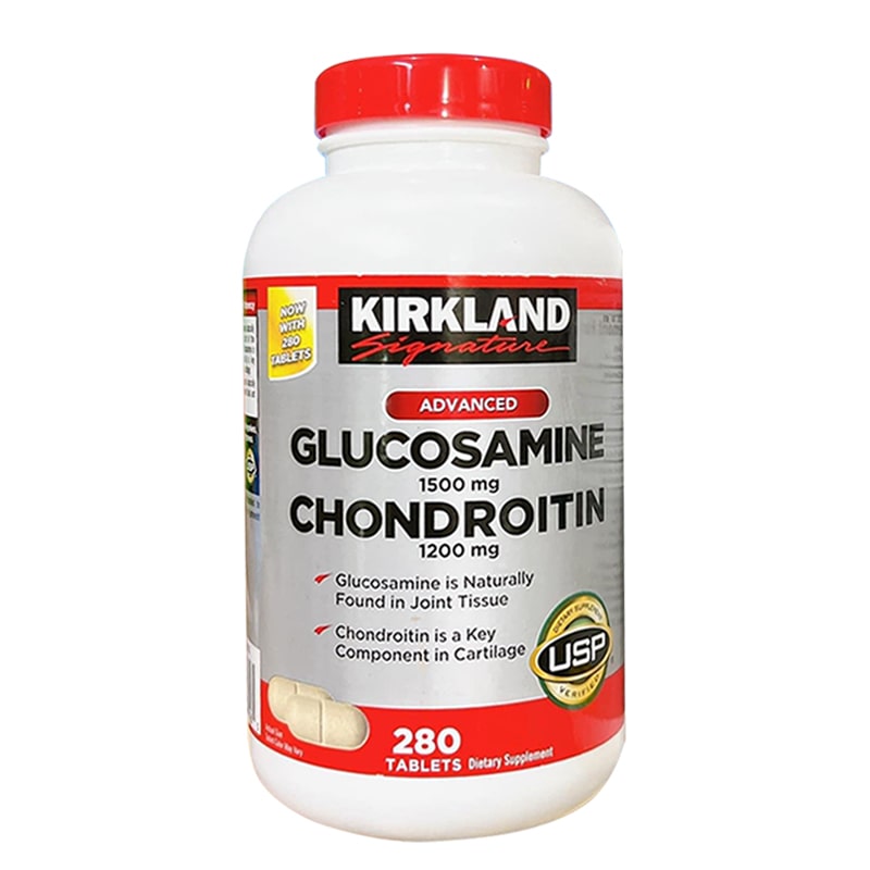 Hỗ trợ xương khớp Glucosamine 1500 Chondroitin 1200 Kirkland 280 viên