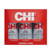 Bộ dầu gội xả tinh dầu CHI Infusion oil Infra shampoo & Conditioner dưỡng tóc siêu mượt Mỹ 177ml x 3