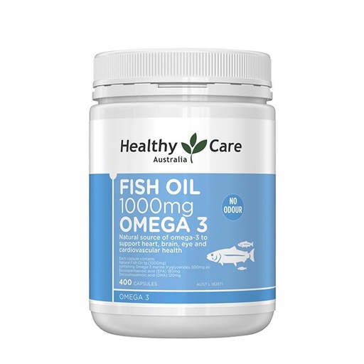 Dầu cá tự nhiên Fish Oil Healthy Care Omega-3 1000mg 400 viên