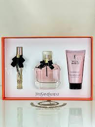 Giftset Nước Hoa Nữ Yves Saint Laurent YSL Mon Paris EDP Set 3 Món (90ml + Body Lotion 50ml + Mini 10ml)